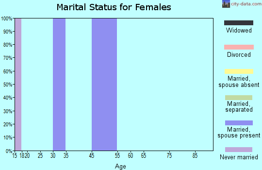 Zip code 87060 marital status for females