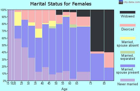 Zip code 87413 marital status for females