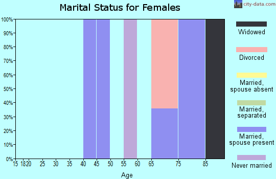 Zip code 87531 marital status for females