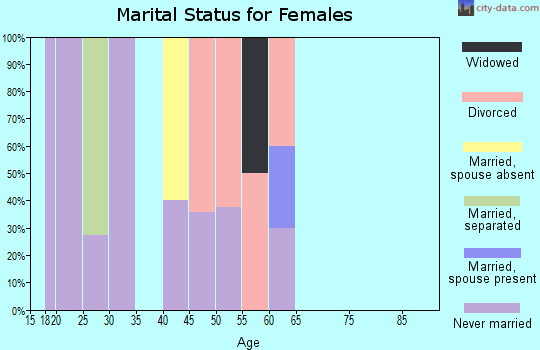 Zip code 87533 marital status for females
