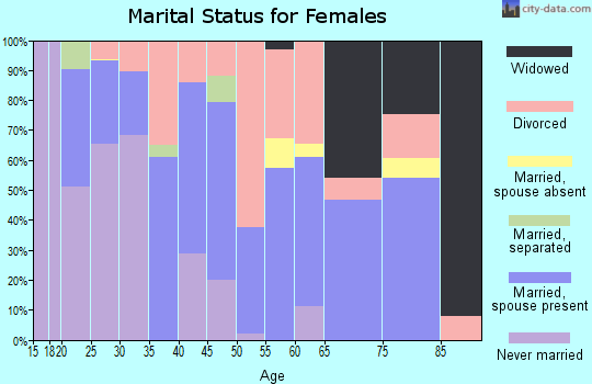 Zip code 87740 marital status for females