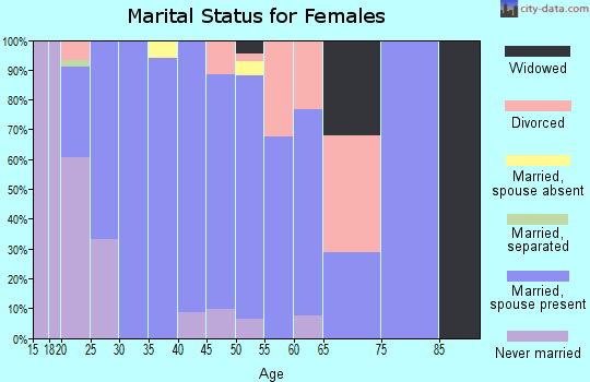 Zip code 87937 marital status for females