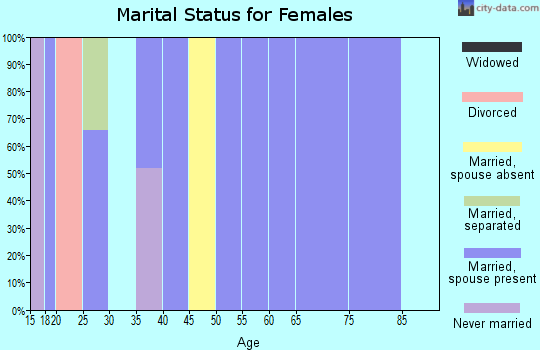 Zip code 87941 marital status for females