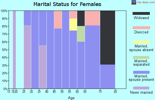 Zip code 88020 marital status for females