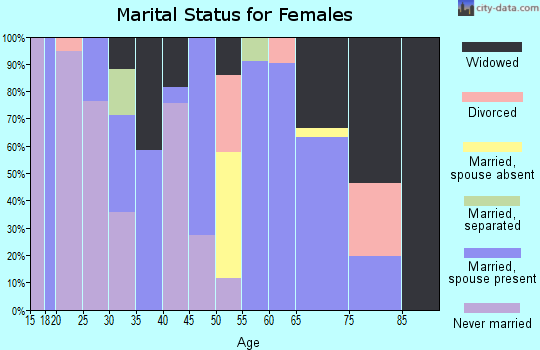 Zip code 88029 marital status for females
