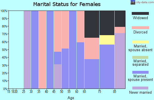 Zip code 88041 marital status for females