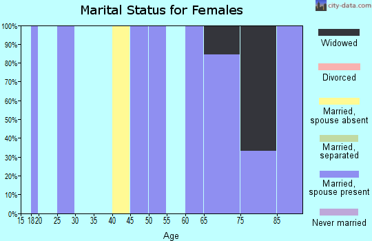 Zip code 88121 marital status for females