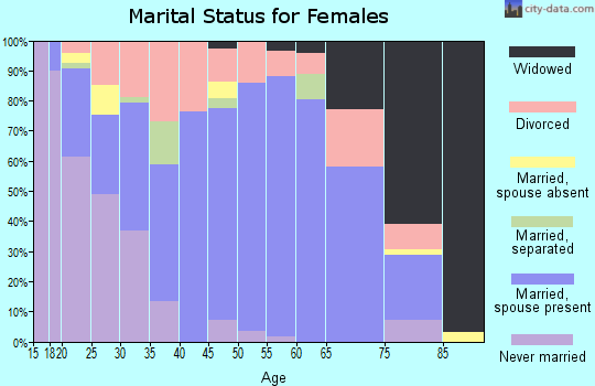 Zip code 88210 marital status for females