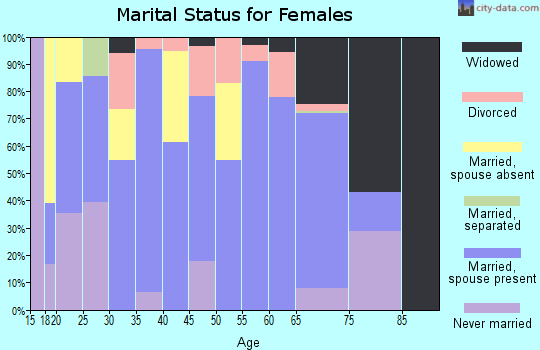 Zip code 88242 marital status for females