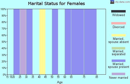 Zip code 88250 marital status for females