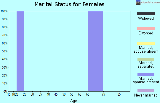 Zip code 88254 marital status for females