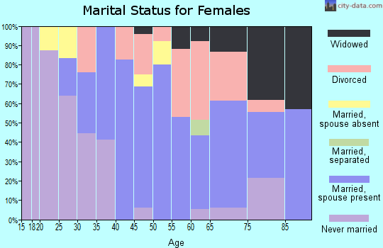 Zip code 88256 marital status for females