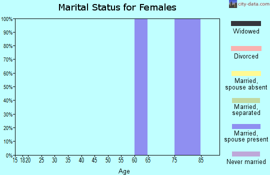 Zip code 88263 marital status for females