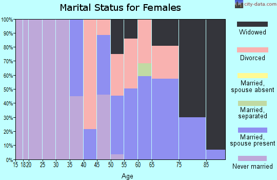 Zip code 88301 marital status for females