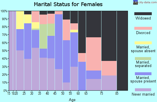 Zip code 88340 marital status for females