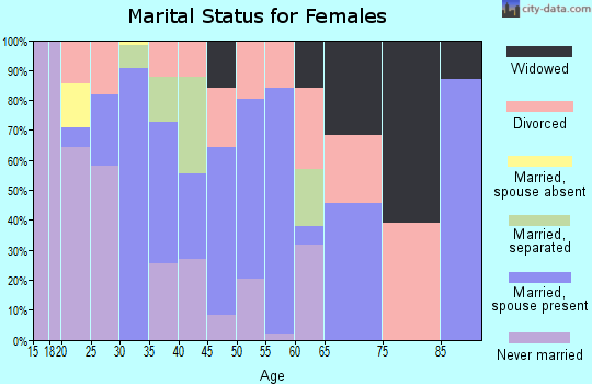 Zip code 88346 marital status for females