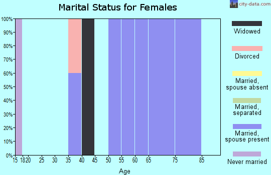 Zip code 88427 marital status for females