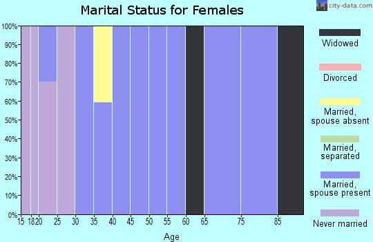 Zip code 89007 marital status for females