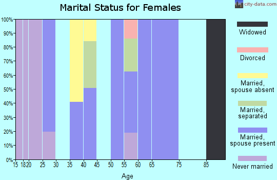 Zip code 89020 marital status for females