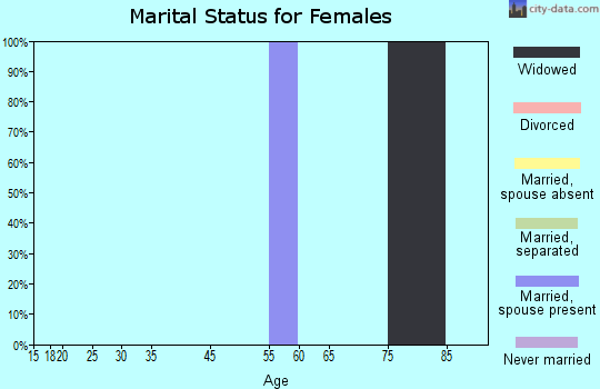 Zip code 89028 marital status for females