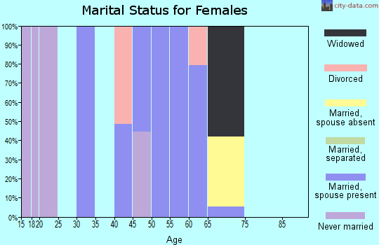 Zip code 89411 marital status for females