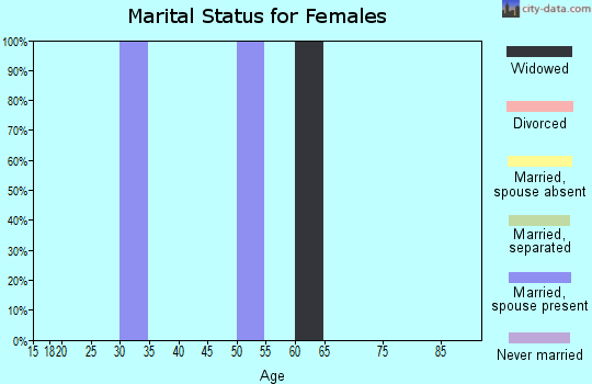 Zip code 89828 marital status for females