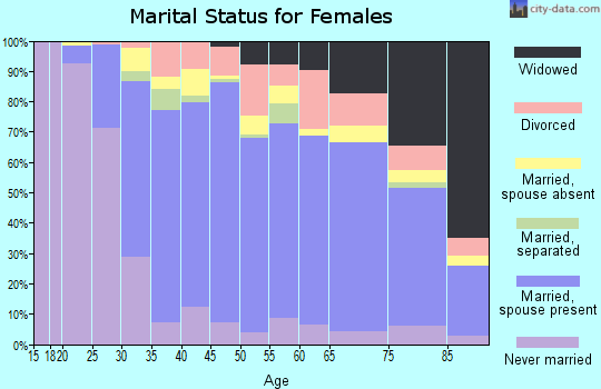 Zip code 91326 marital status for females
