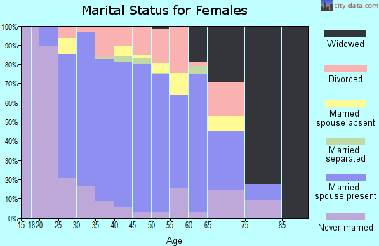 Zip code 91915 marital status for females