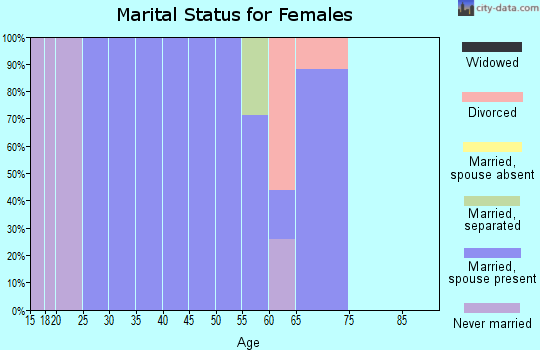 Zip code 92339 marital status for females