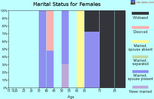 Zip code 92341 marital status for females