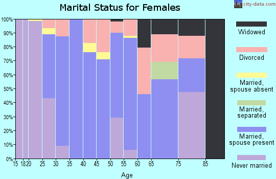 Zip code 92382 marital status for females