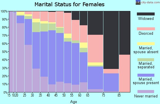 Zip code 92407 marital status for females