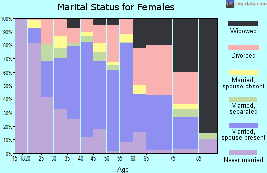 Zip code 92501 marital status for females