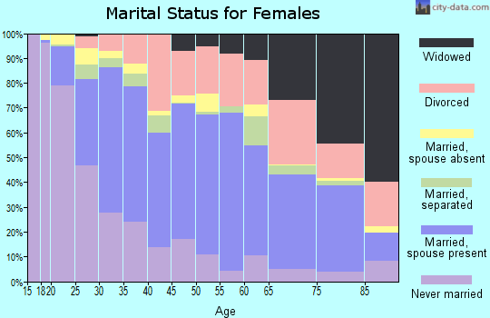 Zip code 92504 marital status for females