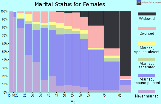 Zip code 92505 marital status for females