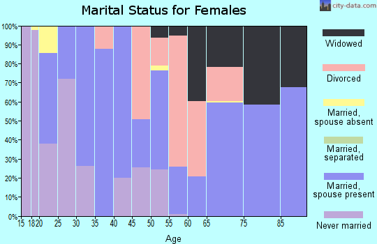 Zip code 92539 marital status for females