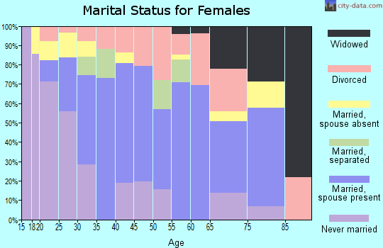 Zip code 93022 marital status for females