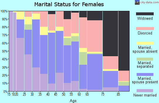 Zip code 93041 marital status for females