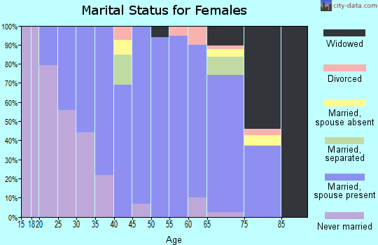 Zip code 93066 marital status for females