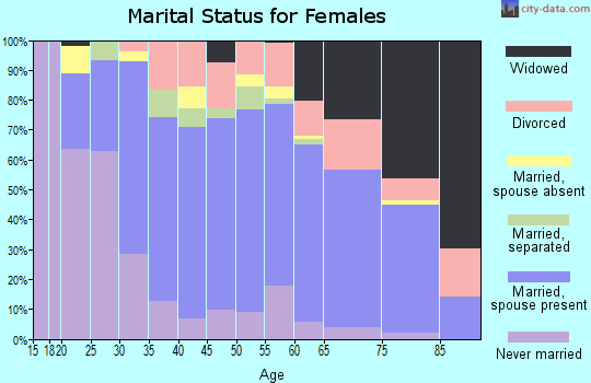 Zip code 93221 marital status for females