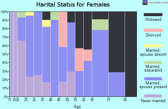 Zip code 93256 marital status for females