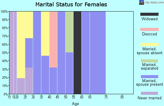 Zip code 93266 marital status for females