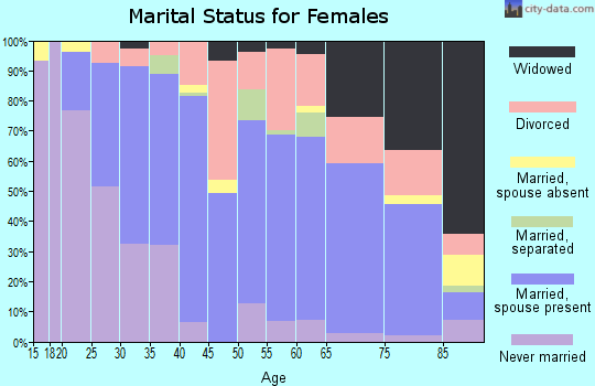 Zip code 93402 marital status for females