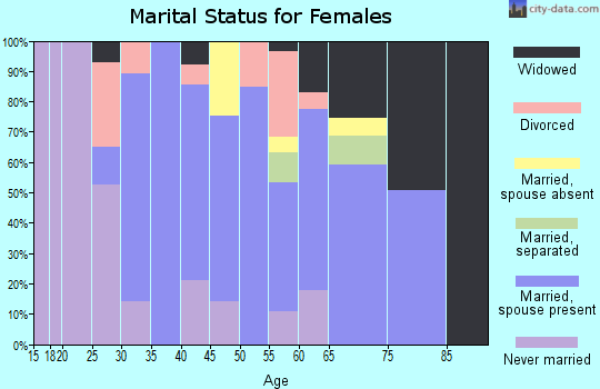 Zip code 93427 marital status for females