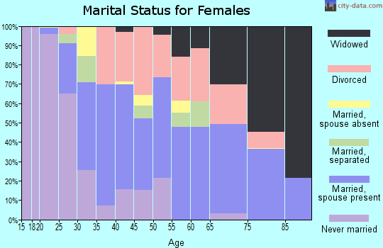 Zip code 93433 marital status for females