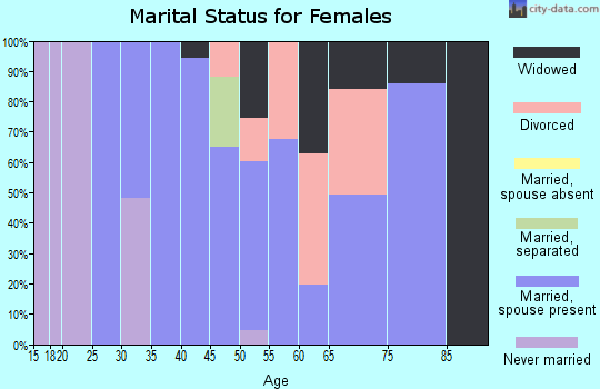 Zip code 93453 marital status for females