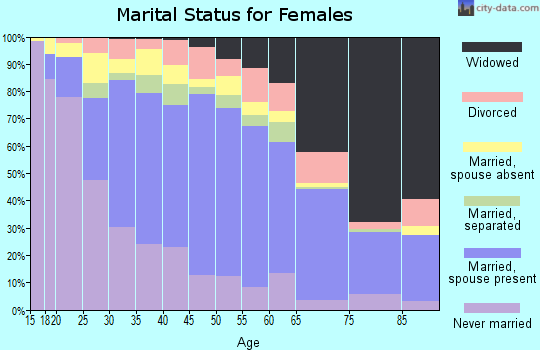 Zip code 93458 marital status for females