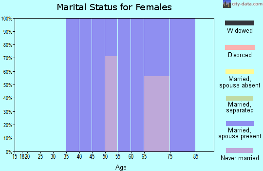 Zip code 93531 marital status for females