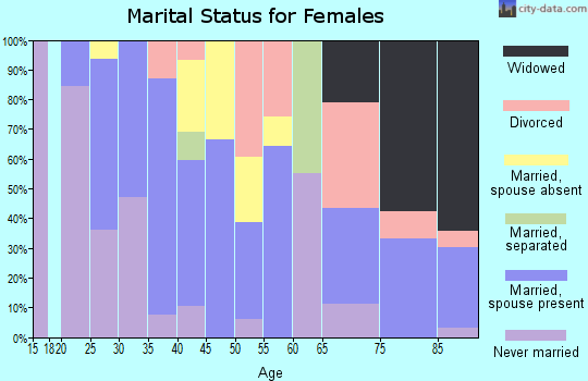 Zip code 94304 marital status for females
