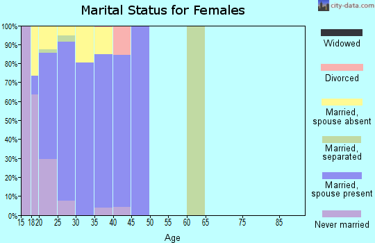 Zip code 94535 marital status for females